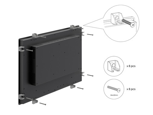 Écran tactile 24 pouces en métal  (haute luminosité)